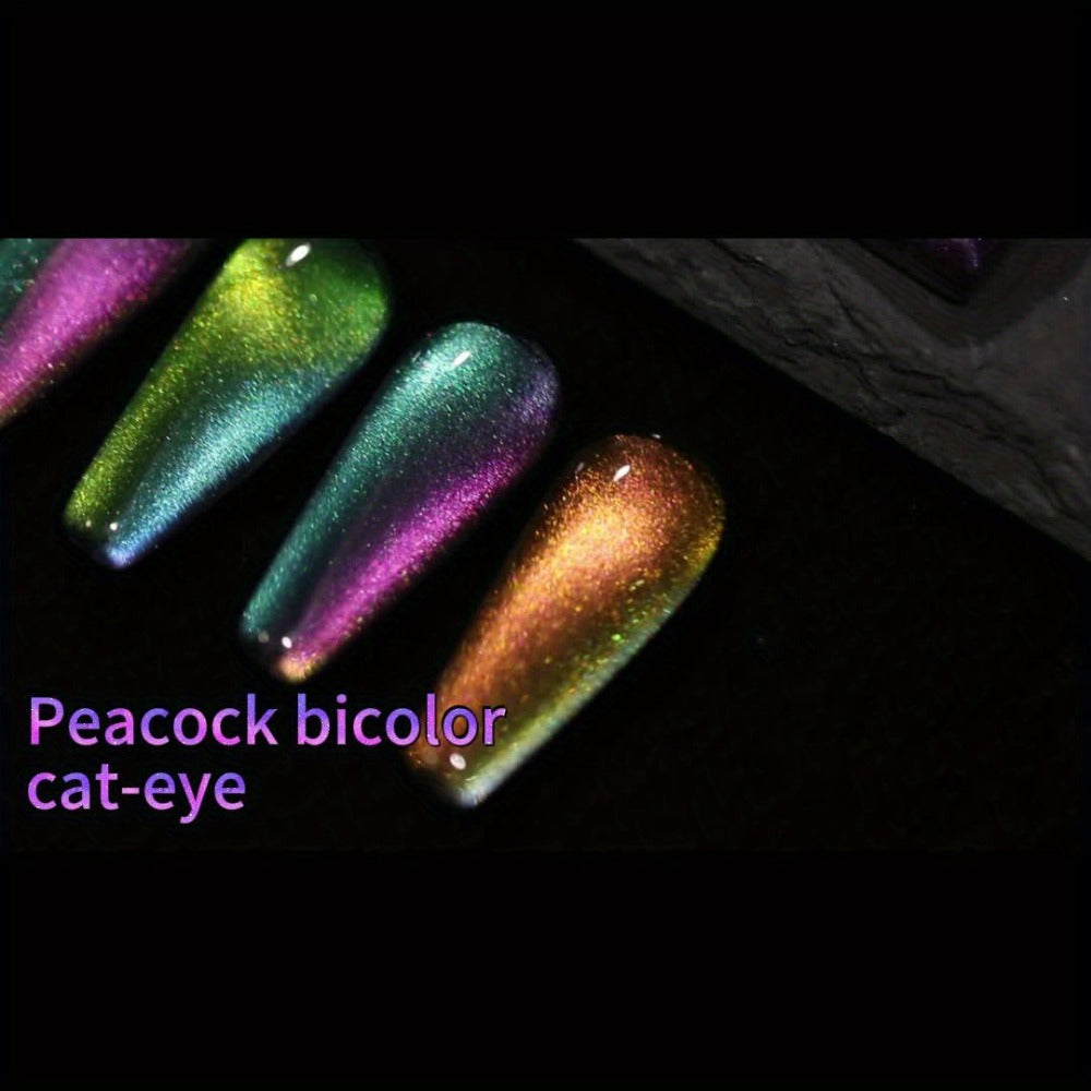 Cat Eye Nail Polish Set 8Colors 0.51oz Reflective Cat'S Eye Nail Gel Soaking LED Gel Salon Female Nail Art Tools Fashion Holographic Nail Art
