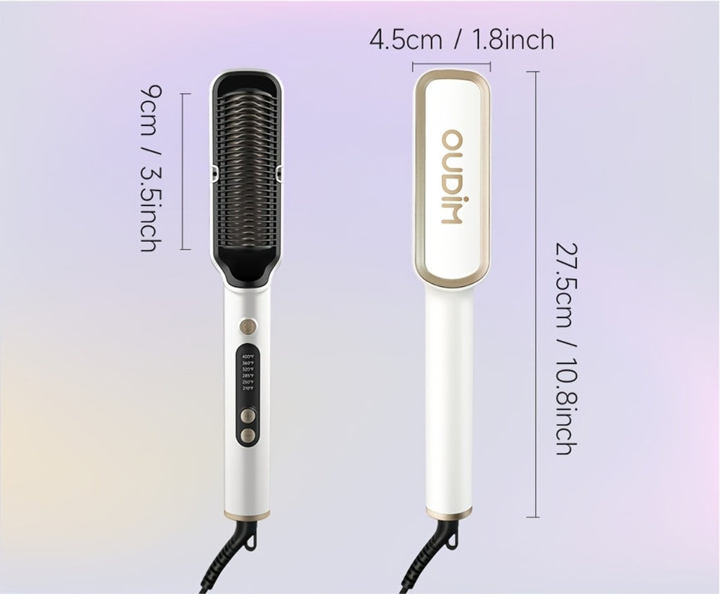 Hair Straightener Brush, Ionic Hair Straightening Brush Flat Iron For Women, Anti-Scald Straightening Comb For Home Salon, Precise Temperature Control, Auto Shuts Off, Holiday Essentials, Gifts For Mother'S Day, Girl Stuff, Wow Hair Products