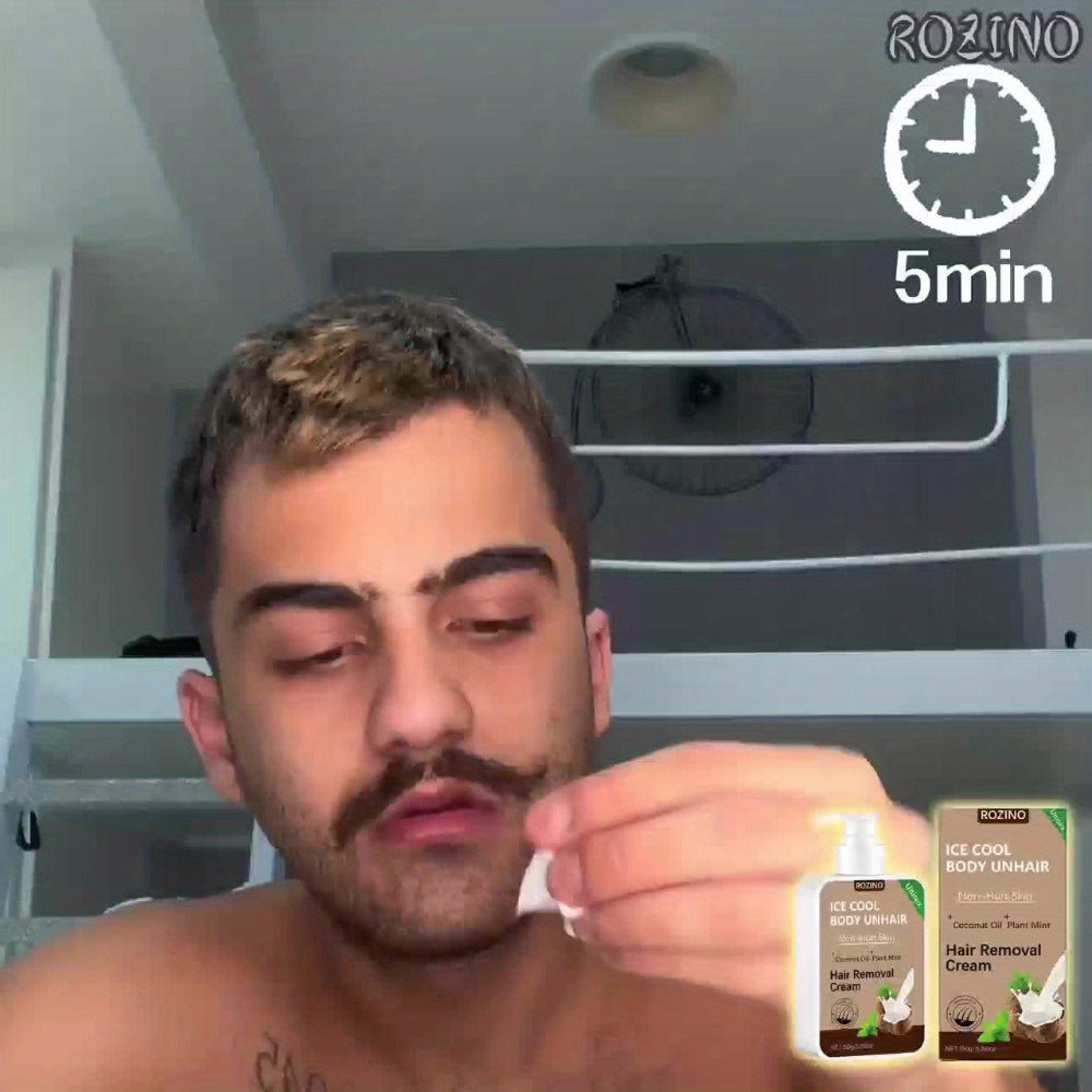 One-time Use, Provides 6 Months of Lasting Smoothness, Instant Hair Removal, 150g Coconut Waxing Cream, Gentle and Non-irritating to the Skin, Semi-permanent Hair Removal, Suitable for Facial, Lip, Underarm, Leg, Arm, and Intimate Area Hair Removal