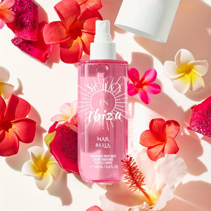 Body Hair Fragrance Mist Gift Set 2-Piece SOLO EN IBIZA Perfume Mist Body Cream Long Lasting Vanilla Fruit Scent 3.4 fl oz Unisex for Men Women 4 Scent Varieties