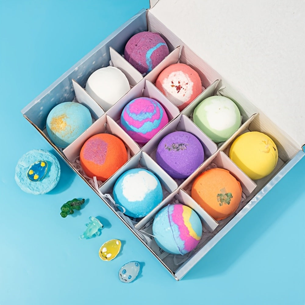 Ocean Bath Ball Set Rich Foam Essential Oil Explosion Shower Ball Comfortable Enjoyable Gift with Surprise Inside Perfect for Wife Girlfriend Sisters on Birthday Anniversary Valentine'S Day Holiday Gift for And Adults