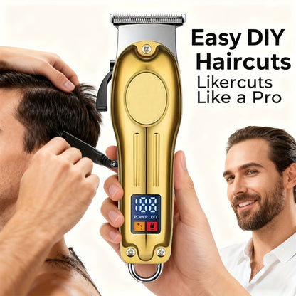 Cordless Hair Clipper Set for Men & Women — Professional Wireless Barber Clippers, T-Blade Trimmer, Powerful Motor, Steel Blades, Adjustable Taper Lever, LED Screen, Rechargeable, Home & Travel Grooming