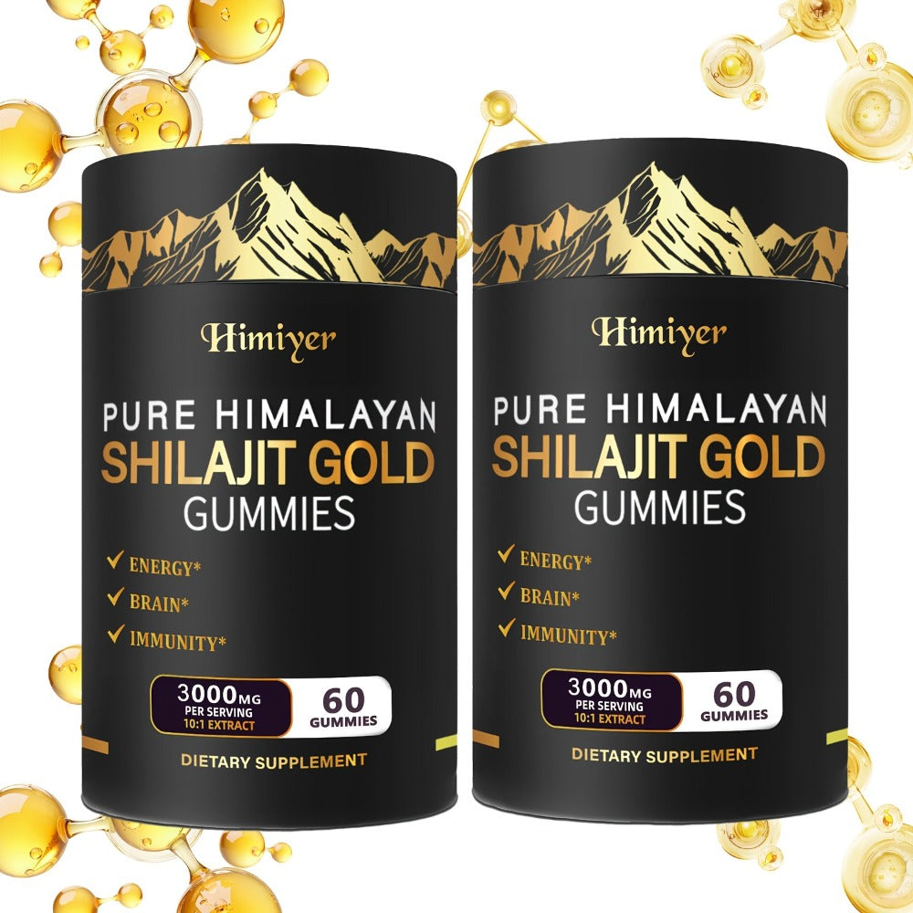 2pcs Shilajit Gummies - 3000mg Pure Himalayan Shilajit, with Ginger, Deer Antler Grass, Life, Ashwagandha Perfect Combination to Take Care Of Your Health