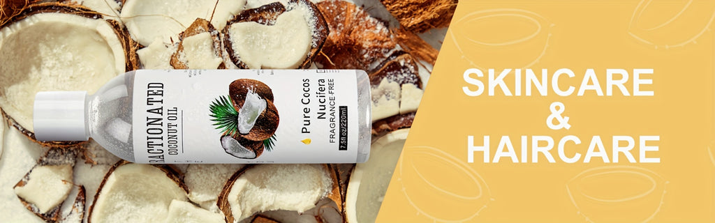 [Hydrate And Nourish] 2pcs 7.5Floz Pure Fractionated Coconut Oil - Hydrate And Nourish Skin/Hair, Perfect for Massage And Blending, Unisex, Made from 100% Pure Cocos Nucifera, Moisturizes And Smooths Hair, Moisturizing Hair Oil, Body Oil, Essential Oil. f