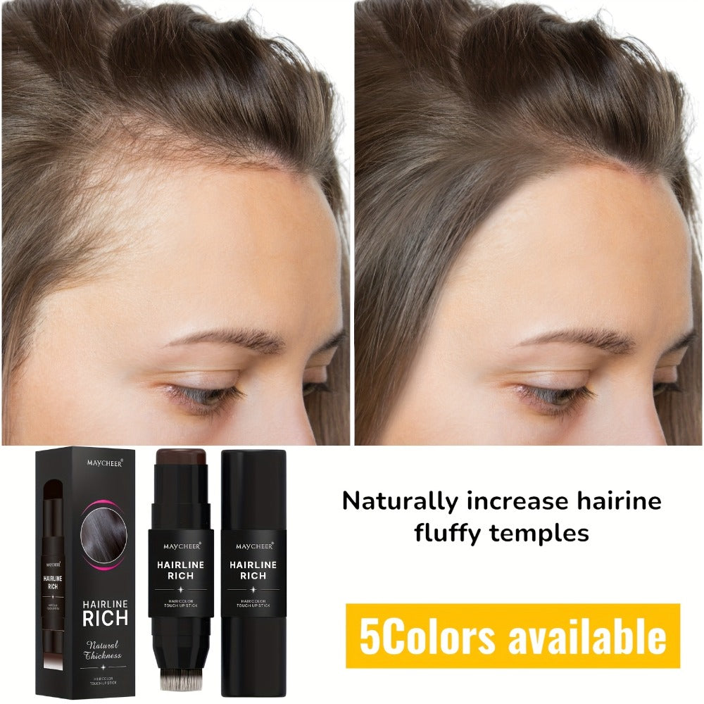 Hair Color Pen Root Touch-Up Stick with Brush | Waterproof Temporary Gray & White Hair Coverage | Plant Squalane Formula | Fast Seamless Application | 3 Shades