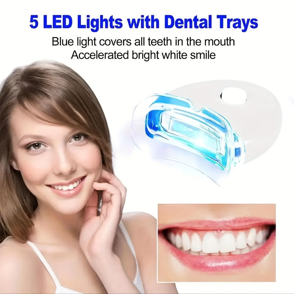 LED Teeth Light Teeth Kit with 5 X Teeth Gel, Safe Enamel, Perfect Ift for Parents, Girlfriend/boyfriend Gift