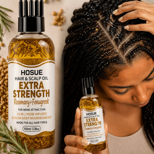 3.4 Oz Fenugreek Hair Oil, Magic, 10-In-1, with Rosemary, Batana, Moroccan, And Pumpkin Seed Oil, for Damaged Scalp And Hair Care, Strengthens Hair, Nourishes Hair Strands And Gently Moisturizes The Scalp, Hair Products, Father'S Day Gifts