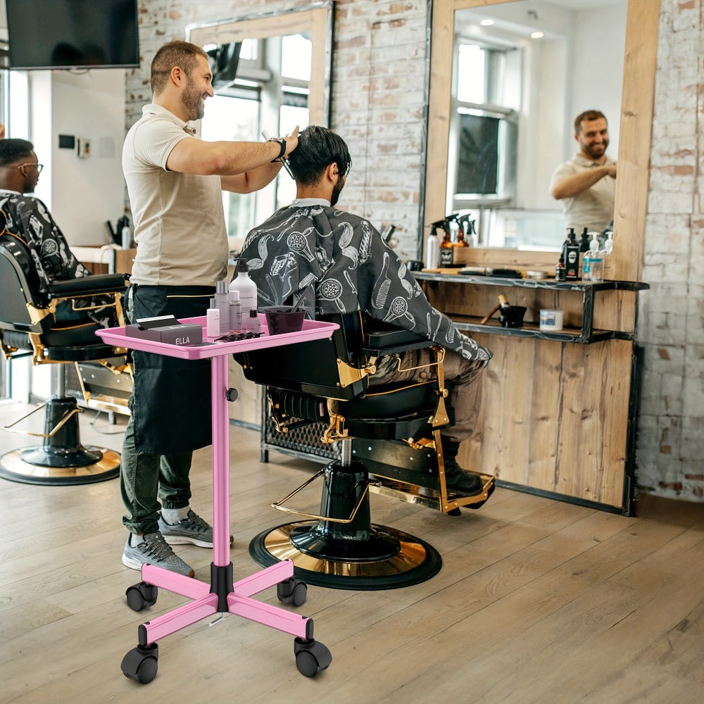 Salon Tray On Wheels- Premium Aluminum Tattoo Tray- Adjustable Salon Service Rolling Tray Hairdresser Cart With Spa Rolling Tray, Valentines Gifts, Valentines Day Gift For Her, Valentines Day Gift For Wife, Valentines Day Gift For Girlfriend
