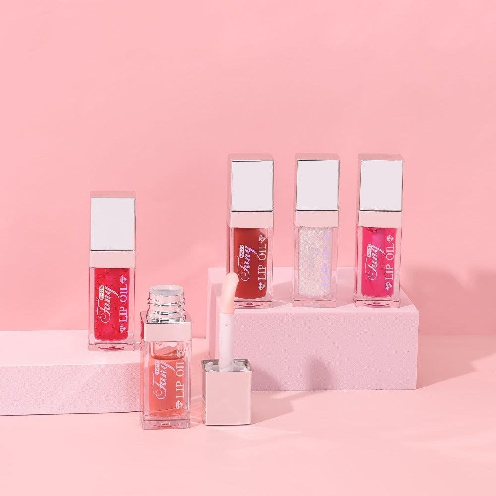 Lip Gloss Oil Set 3pcs/6pcs - Hydrating Plumping Lip Glow Oil, Shiny Transparent Lip Plumper, Long-Lasting Glossy Lip Color in Berry Coral Pink Red, Valentine's Day Gift for Her
