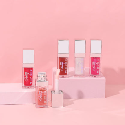 Lip Gloss Oil Set 3pcs/6pcs - Hydrating Plumping Lip Glow Oil, Shiny Transparent Lip Plumper, Long-Lasting Glossy Lip Color in Berry Coral Pink Red, Valentine's Day Gift for Her