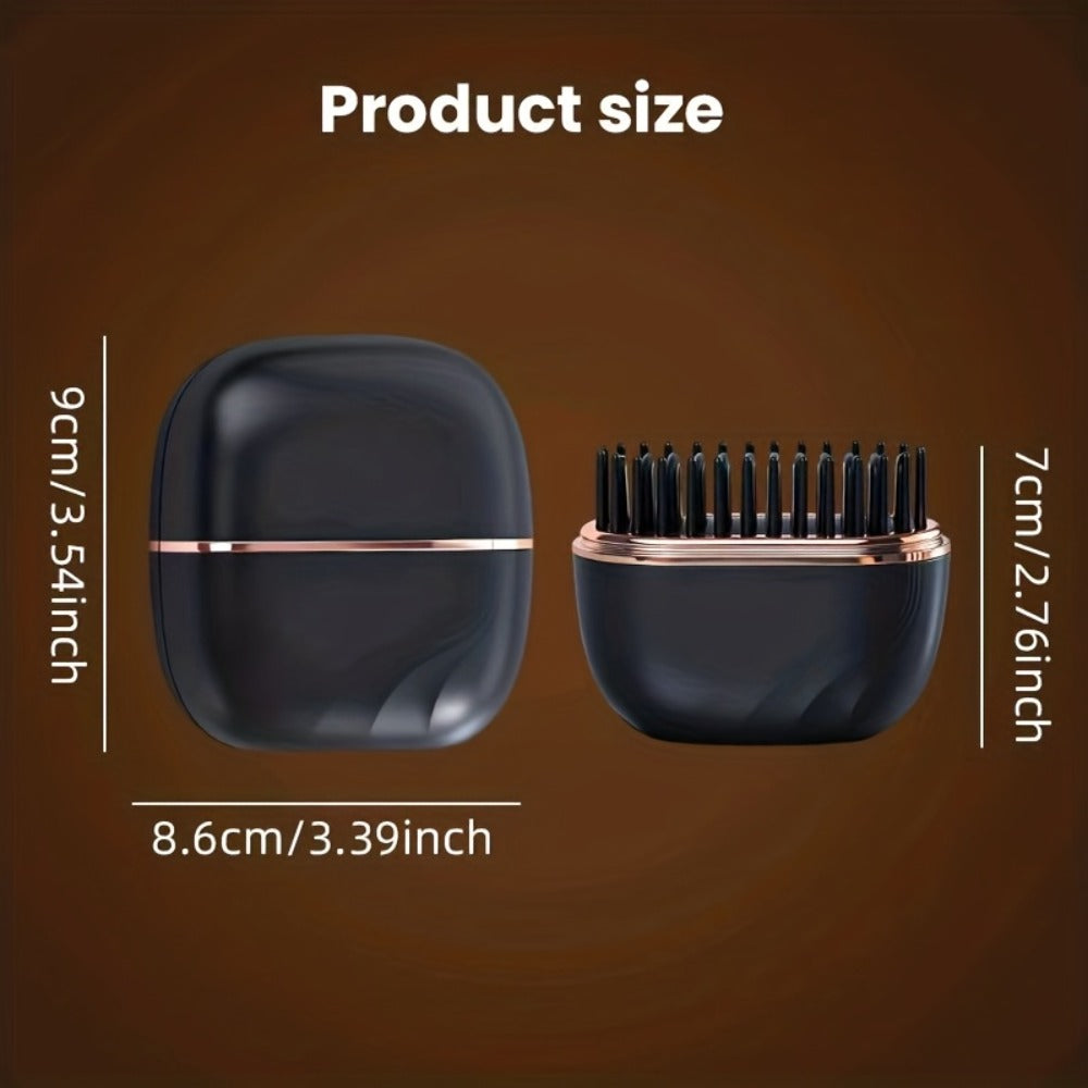 Mini, Compact & Portable Pocket-Sized Straightening Brush, Mini Hot Comb, USB Rechargeable, Mini Flat Iron, Bangs Styling, Lightweight Brush, Compact Design, Durable Construction, Fast, Styling Comb, Perfect for Students Busy Professionals