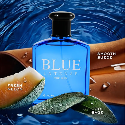 Men's Eau de Toilette Spray - Blue Woody Masculine Fragrance Long Lasting EDT Cologne for Men Daily Use Dates Parties Holiday Gift