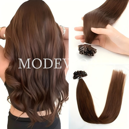 Keratin U Tip Hair Extensions 100% Remy Human Hair Nail Tip Bond Straight Invisible Seamless 12 14 16 18 20 Inch 50 Strands Natural Black Jet Black Blonde Brown Multi Color