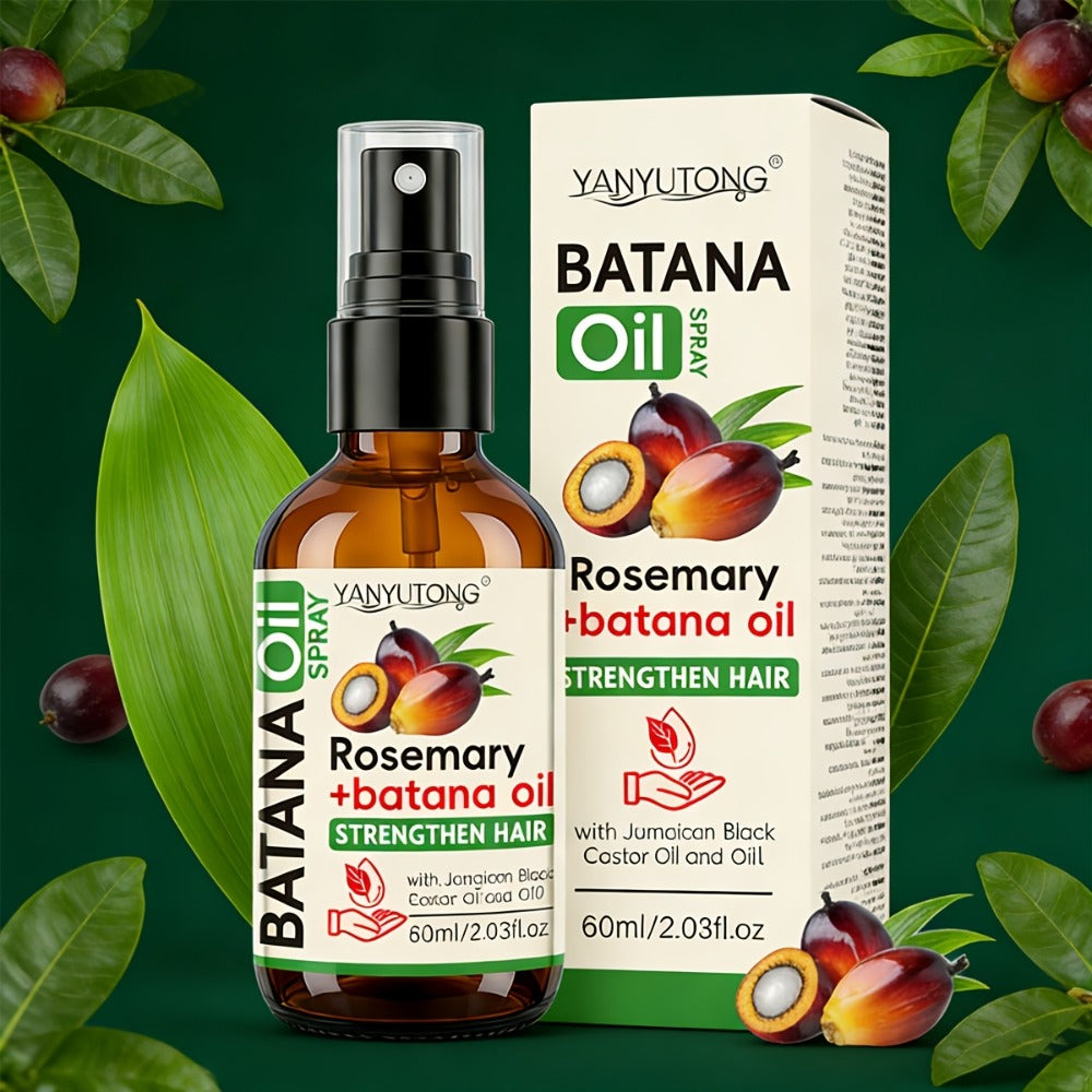 2.03oz Batana Rosemary Essential Oil Hair Spray, Deep Moisturizing for Dry Damaged Hair & Scalp, Nourishing Hair Care From Honduras, Perfect Holiday Gift