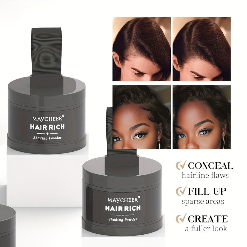 Beard Touch-Up Powder for Men — Instant Gray Coverage & Hair Filler for Beard, Eyebrows, Hairline | Natural Thickness Effect | 5 Colors Available