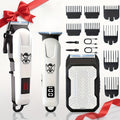 [Christmas Gift] 2pcs/3pcs USB Rechargeable Cordless Professional Hair Clipper Electric Shaver Set With LED Display Suitable For Home Travel Christmas Gift