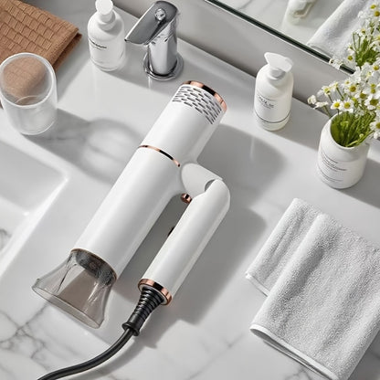 Professional Hair Dryer with Foldable Handle — Bristle Motor, Hot & Cold Air, Concentrator Nozzle & Stand Included, Quick Dry for All Hair Types