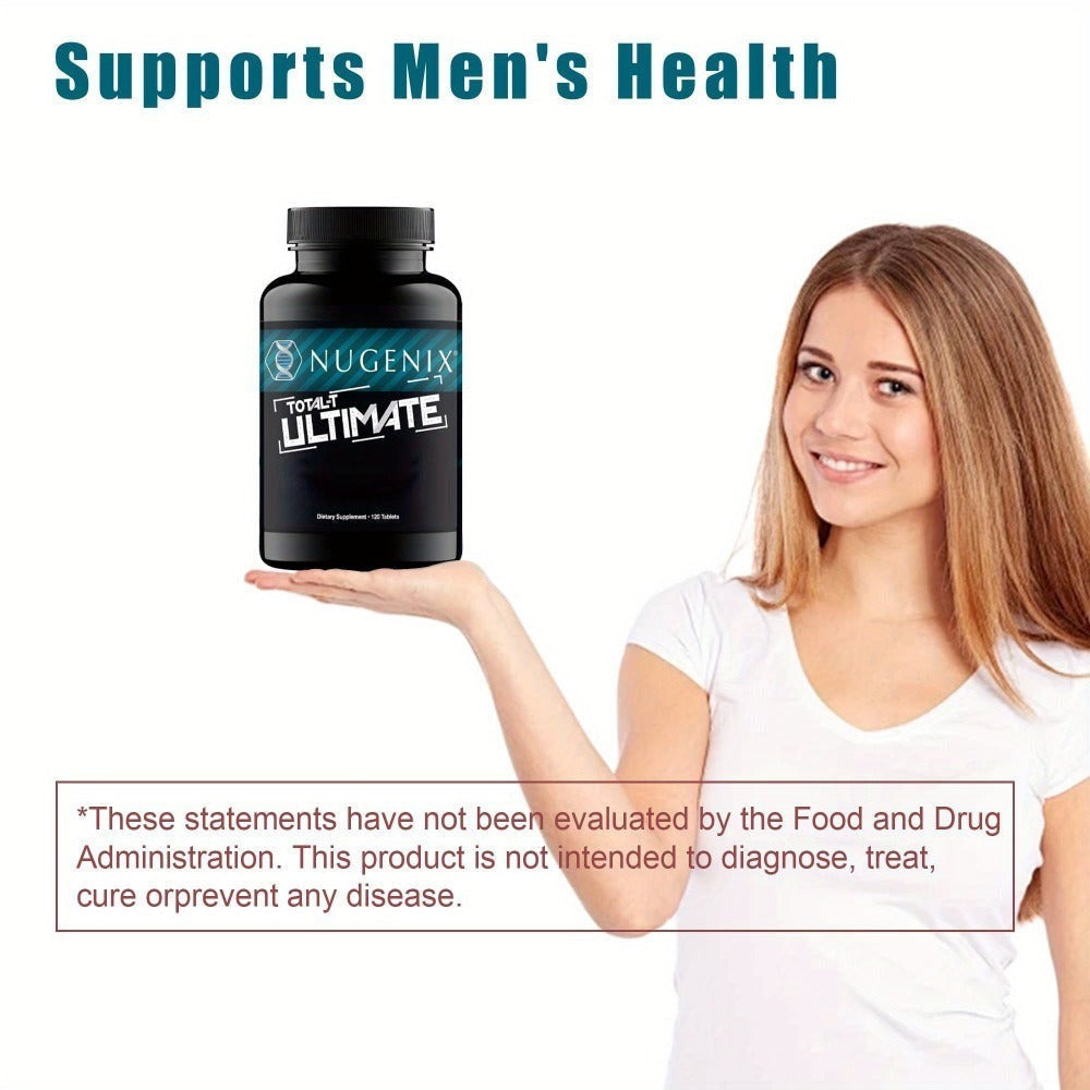 2 bottles - Total-T Ultimate - with D-Aspartic Acid, Horny Goat Weed, Tribulus, Maca, Stinging Nettle, Mood, Muscle Health