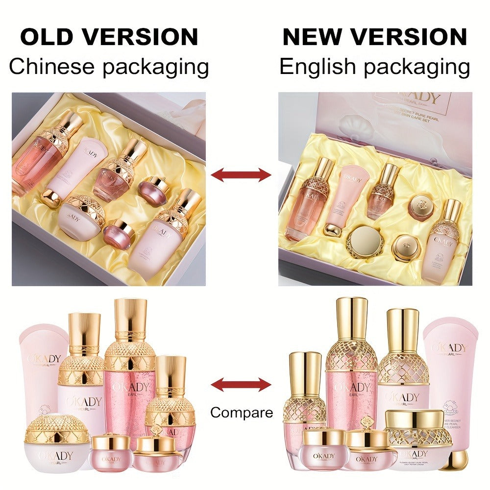 Flower Secret Luxury Skin Care Gift Box, High Content - Skin Moisturizing, Skin, Facial Skin Care, 7pcs Skin Care Set, The Best Choice for Gifts, High-quality Luxury Skin Care Gift Box