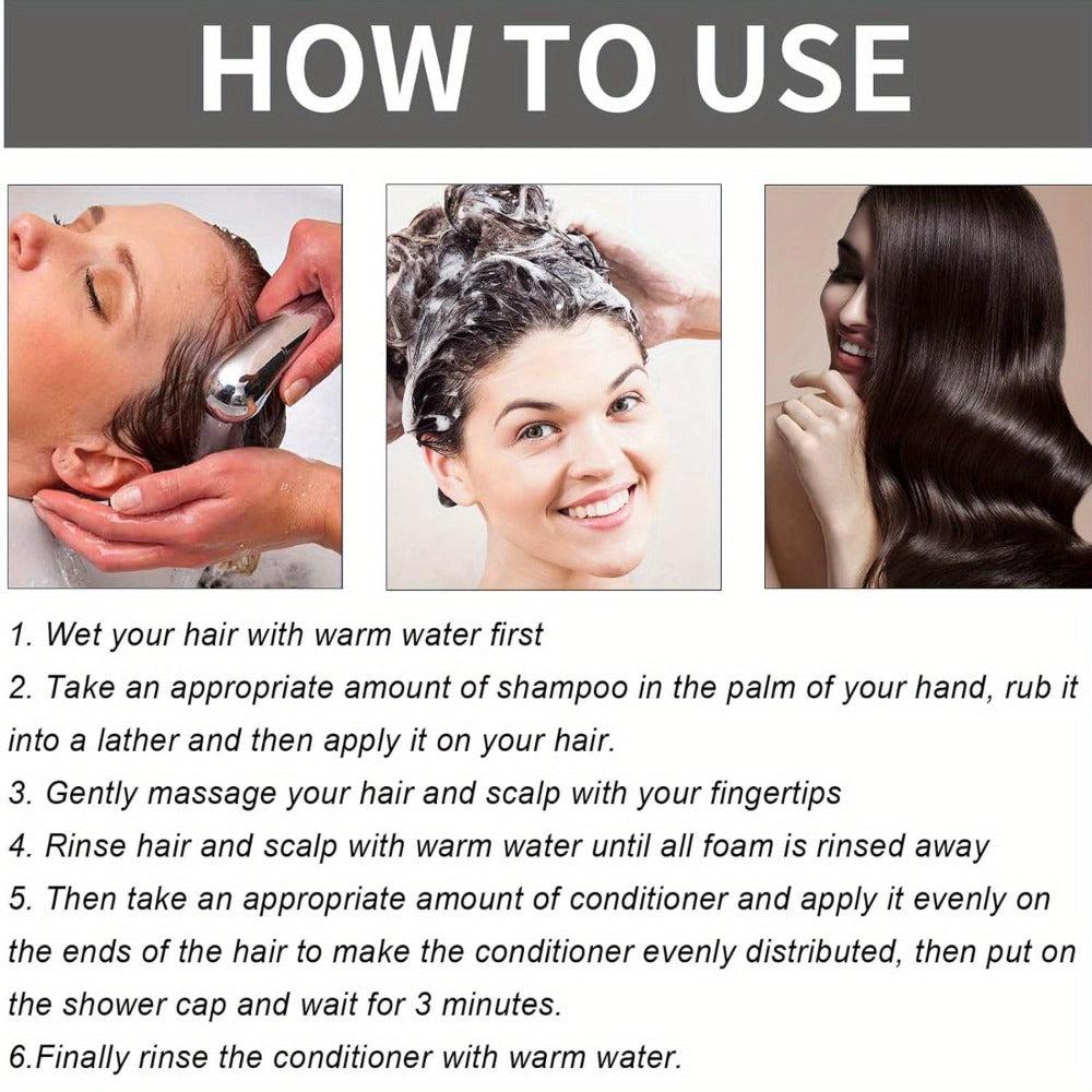 1Set Onion Biotin And Rosemary Shampoo And Conditioner Set And Hair Vitamin Serum Capsule, No Rinse with Moroccan Macadamia Moisturizing Oil Capsules with Avocado Oils