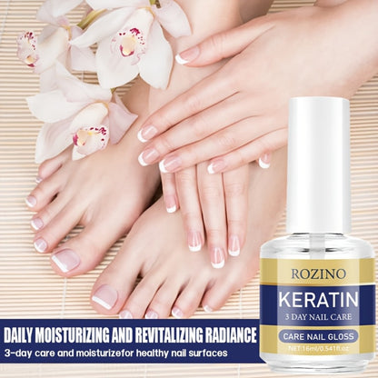 Keratin Nail Polish Strengthener – 3pcs | Aloe Vera & Lavender Moisturizing Treatment for Dry Brittle Nails, Instant Hydration, Natural Nail Care, Korean Skincare Formula for Hands & Fingernails