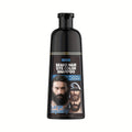New Extra Large Capacity 16.91oz Men's Black Beard Dye, 3in 1 Beard And Hair Dye, Fast Blackening In 10-15 Minutes, Provides Care And Nourishment, Does Not Harm The Skin, Maintains A Natural Look, The Perfect Valentine's Day Gift
