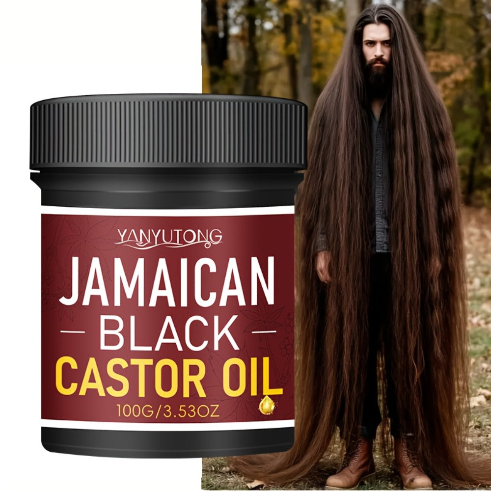 Jamaican Black Castor Oil 100g Pure Cold-Pressed - Hydrates Scalp Strengthens Hair & Promotes Eyelash Growth - High-Density Nourishing Hair Oil for Dry Damaged Hair