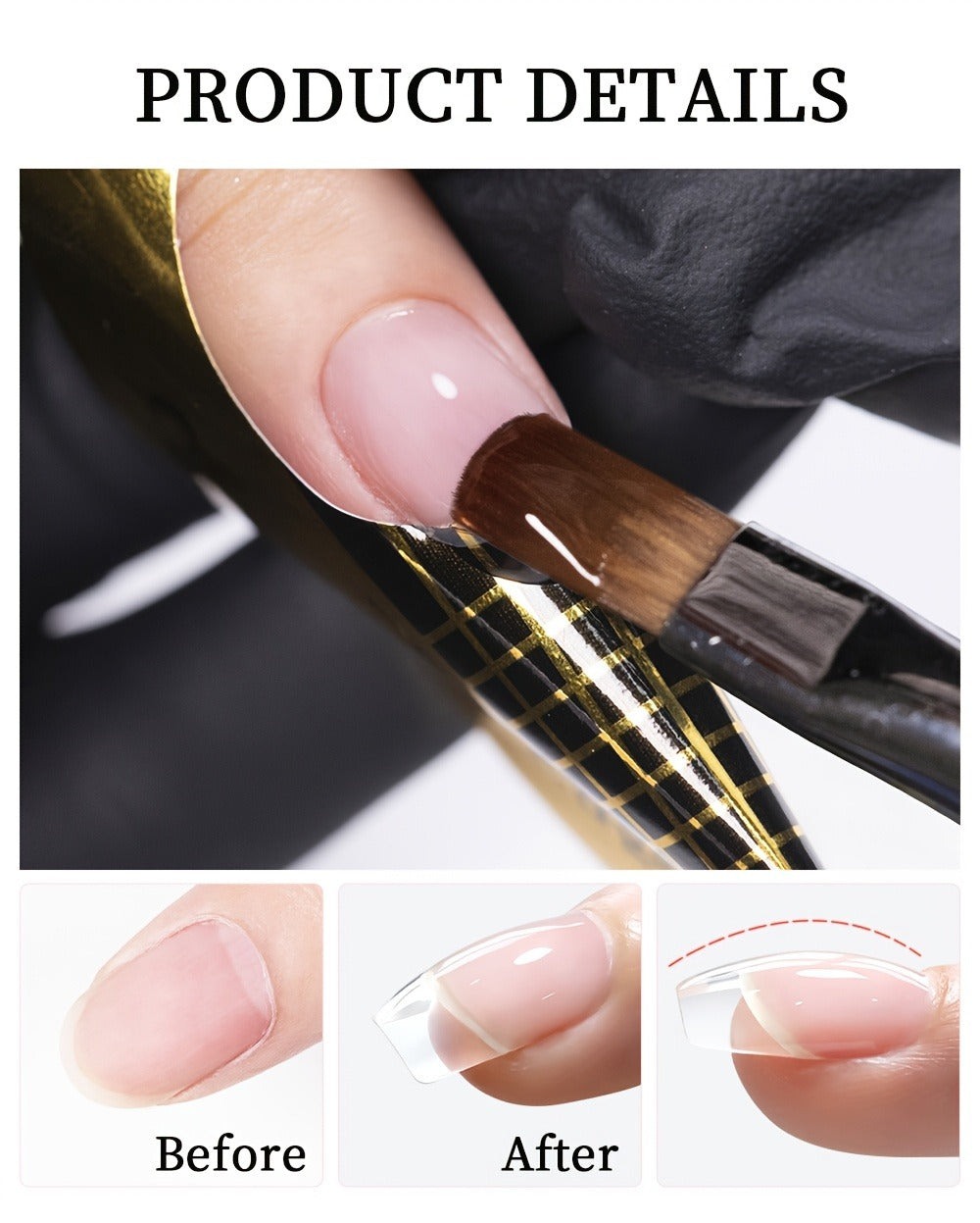 Awstorg 3pcs/Set 100G Clear Creamy Building Nail Gel Nail Extension Gel Kit Hard Constructed Gel Nail Strengthener Manicure