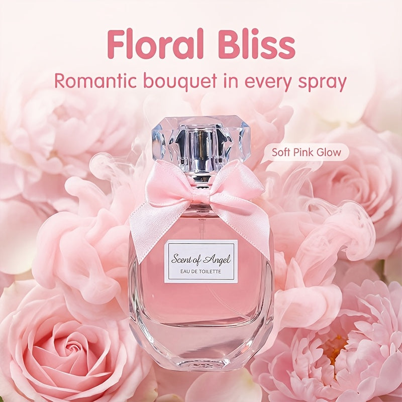 Angel Women's Perfume, 55ml (1.87fl.oz), Golden Cologne 50ml (1.7fl.oz) Long-Lasting Fragrance with Lily, Orange Blossom, and Hyacinth, Vanilla Nutty Candy Popcorn, Musk Amber Rich Floral Scent - Perfect Gift for Dates, Parties, Halloween, Christmas