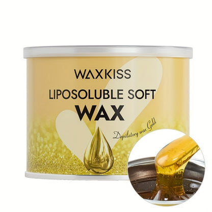 Soft Wax for Hair Removal 400g — WAXKISS Honey & Aloe Vera Waxing Jar, Easy Application for Face, Underarms, Legs, Back & Body | All Skin Types Home & Travel Wax