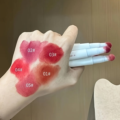 Matte Velvet Lip Glaze Set of 5 — Long-Lasting Waterproof Liquid Lipstick with Mist Texture, Sweat-Resistant, Non-Stick Cup Formula, Portable Lip Color for Beginners & Beauty Lovers