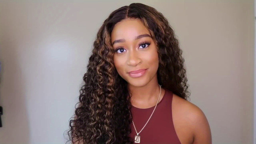 [Human Hair Wigs] High Gloss Lace Front Wig, Human Hair 1B/30 Black And Brown Deep Wavy Wig, Glueless Wig, Human Hair Pre-cut 13x4, High Definition Lace Front Wig, Human Hair Pre-plucked Baby Hair Wigs Perfect for Everyday And Special Events