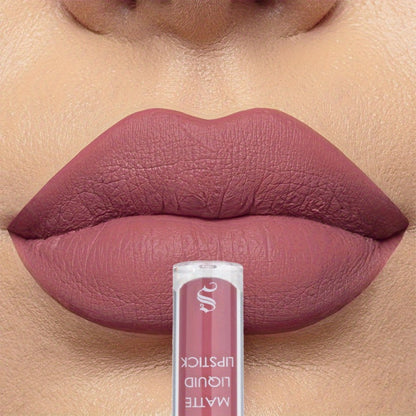 Matte Lip Glaze Set of 3 — Long-Lasting Waterproof Velvet Lip Mud in Brown, Pink & Red, Non-Stick Non-Greasy Formula, Cute Bear Packaging, Perfect for Daily Wear, Party & Festival Makeup
