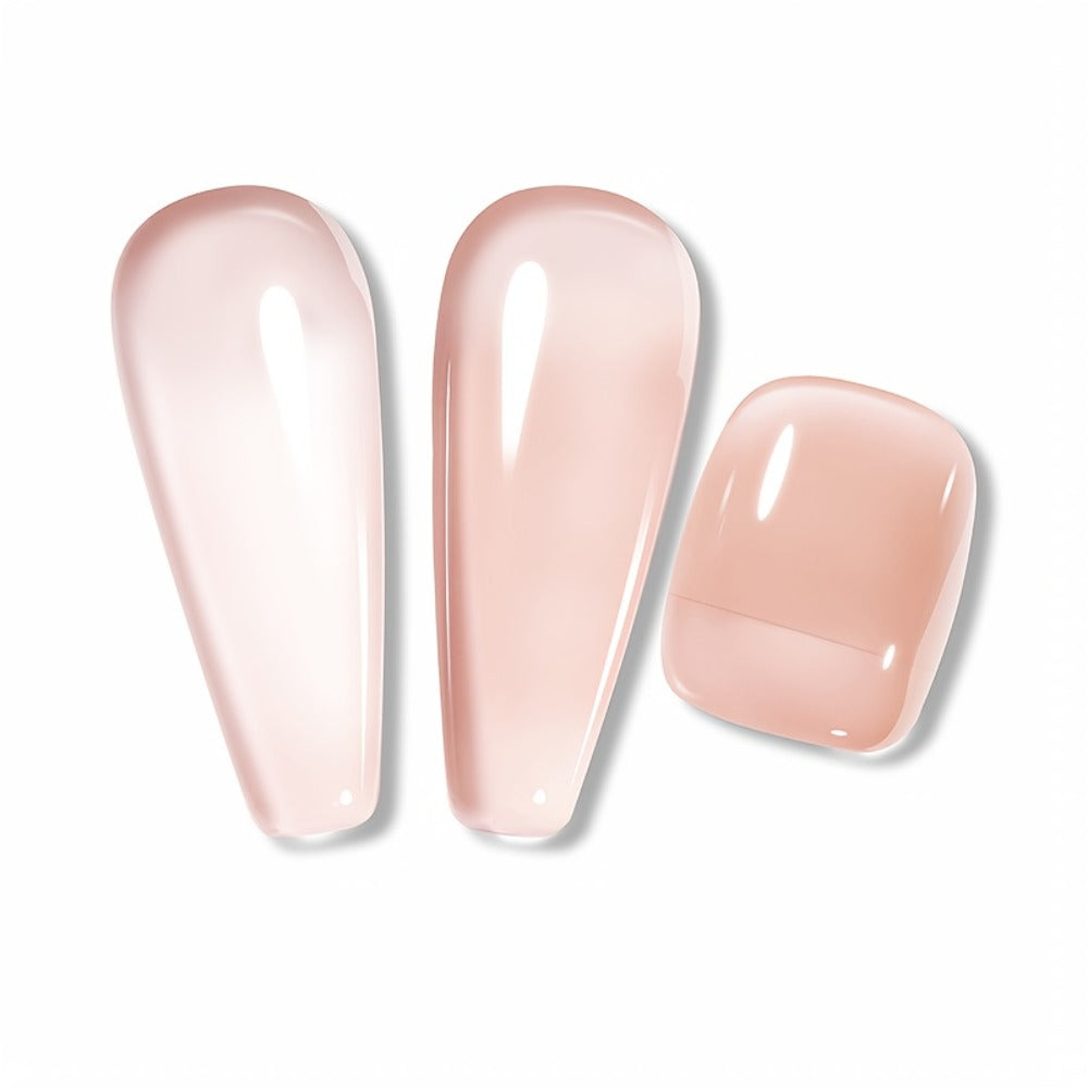 BORN PRETTY 0.34oz Jelly Gel Nail Polish Pink Nude Transparent Skin Color Soak Off LED Jade Nail Art Semi Permanent Varnish