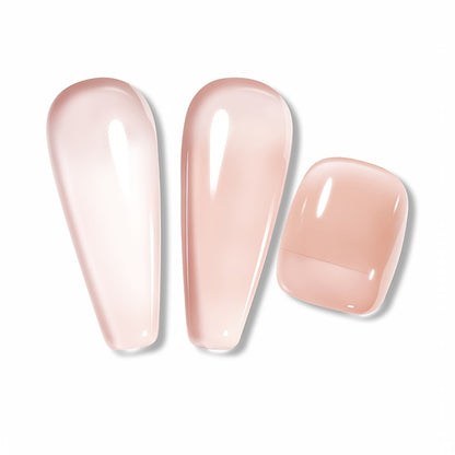 Nude Jelly Gel Nail Polish 10ml Skin Tone Transparent Finish – Semi-Permanent Soak-Off UV LED 30-Day Wear, Jade Nail Art Minimalist Natural Look for Women, Shades JN05 JN68 JN75 JN76
