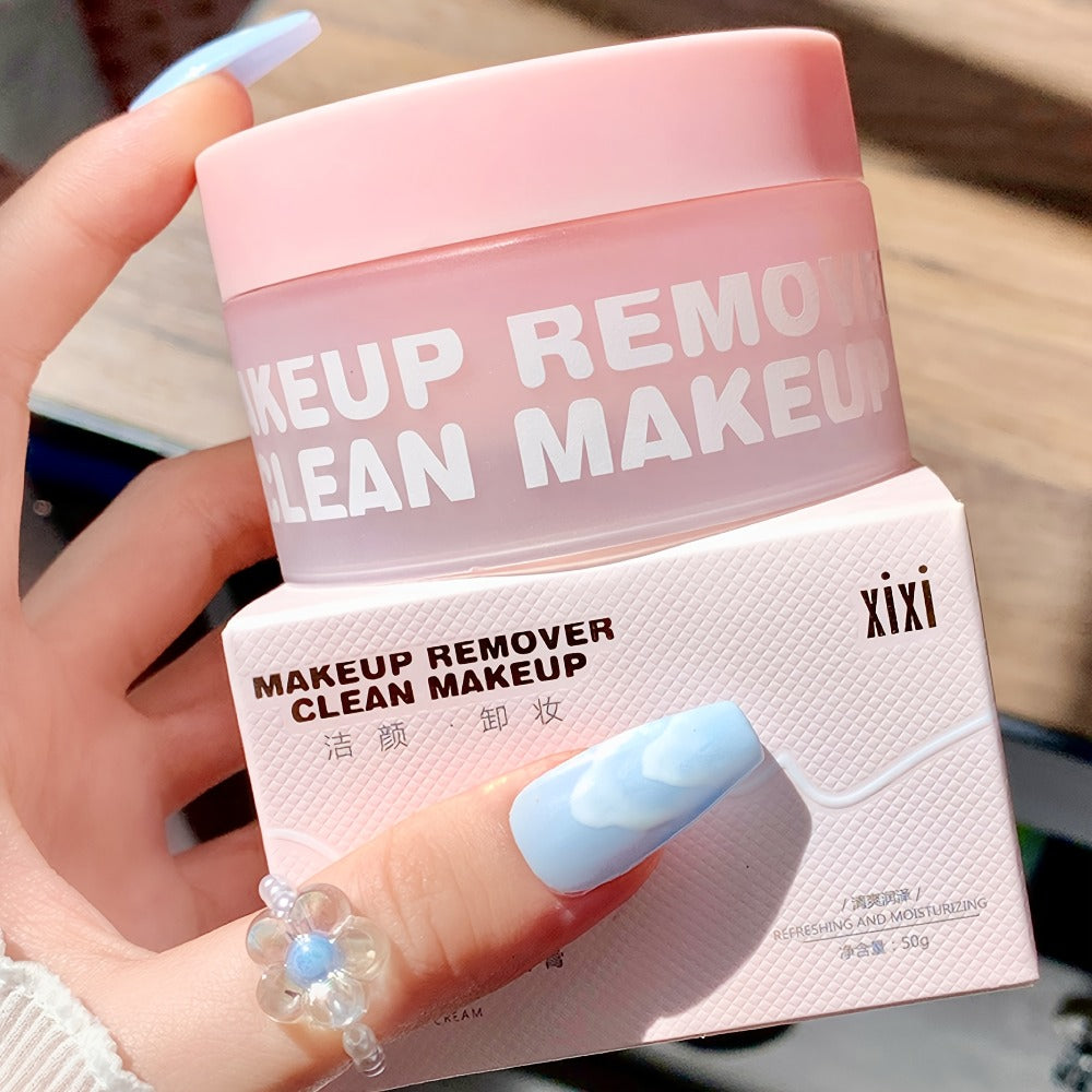 Cleansing Balm Makeup Remover — Gentle Hydrating Fast-Melt Formula, No Residue, Cold-Brewed Peach & Coconut Variants, Spa-Like Skin Cleansing for Sensitive & Neutral Skin, Pastel Blue & Pink