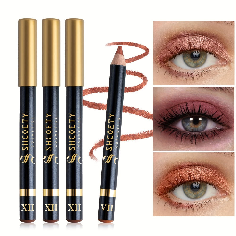 Eyeshadow Pencil Set 12pcs — Matte & Shimmer Thick Stick Foam Eye Shadow Pencils, Multi-Color Blendable Eyeliner Eyeshadow Sticks for Eye Makeup, All-in-One Eye Look