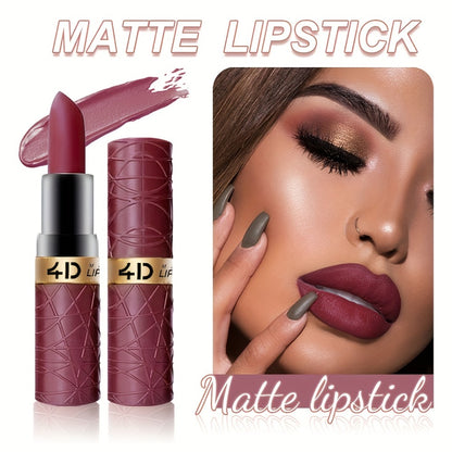 Matte Lip Gloss Set 6 Pcs - Long-Lasting Squalane Formula, Water-Resistant, Non-Sticky Lip Color for Women, Holiday Gift Set for Christmas & Valentine's Day
