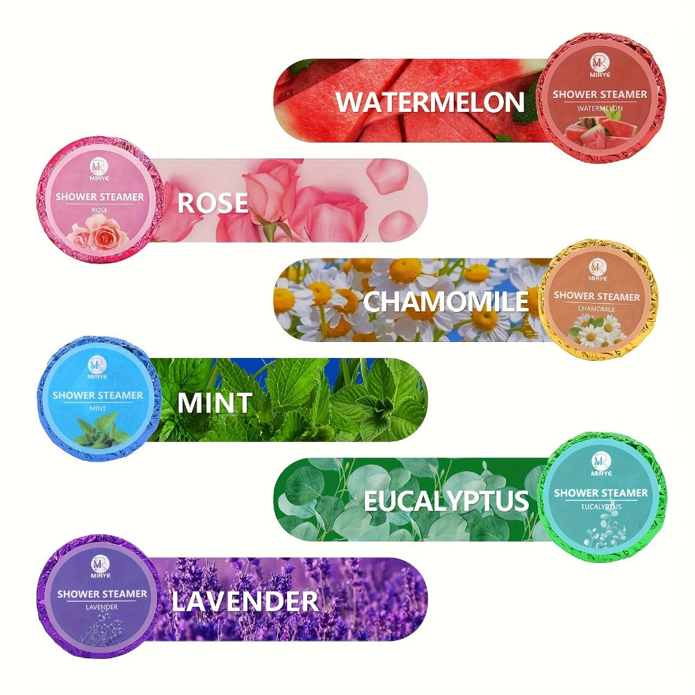 Luxury 40pcs Shower Steamers Spa Gift Set, 10 Unique Herbal & Fruity Fragrances Rose Eucalyptus Lavender Rosemary, Universal Self Care Gift for Men Women Holiday Birthday Family Party