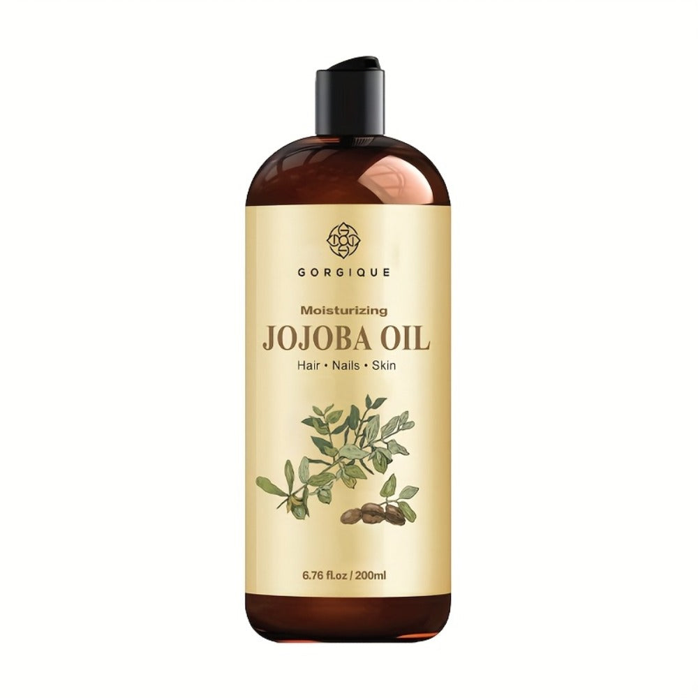 Jojoba Oil Cold Pressed 200ml (6.76oz) — Pure Natural Carrier Oil for Face, Skin & Hair Care, Moisturizing & Non-Greasy, Suitable for All Skin & Hair Types, Men & Women