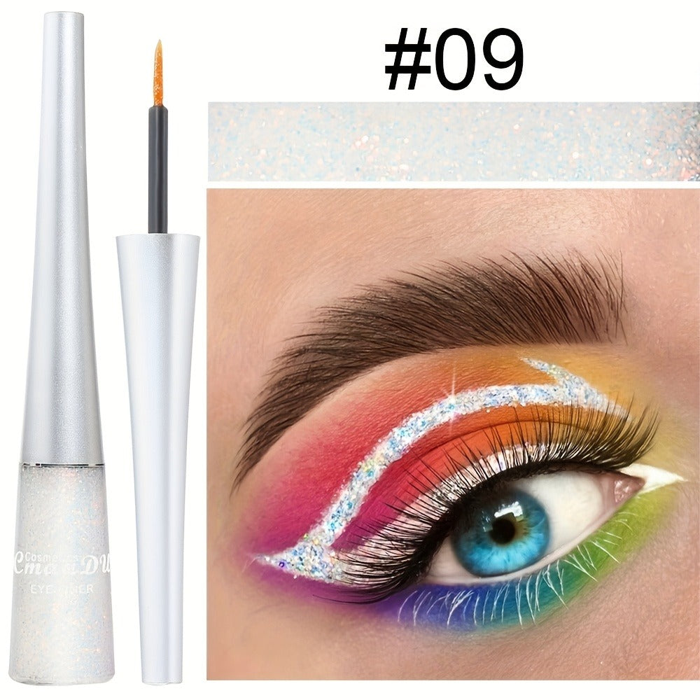 Glitter Liquid Eyeliner Set 16 Colors Sparkling Eye Liner Kit Waterproof Long Lasting Party Stage Festival Makeup Beauty Tool