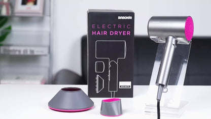 Travel Hair Dryer 1875W Ionic Foldable — Diffuser & Concentrator Nozzle Included, 3 Heat Settings, 2 Speed Levels, Fast Drying Compact Hair Dryer for All Hair Types
