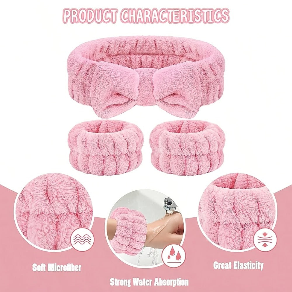 Facial Cleansing Set 7pcs — Deep Cleansing Spa Mask Brush Kit with Velvet Headband, Scrub Brush, Detailing Brush & Wash Bag, Portable Skincare Tool for Women
