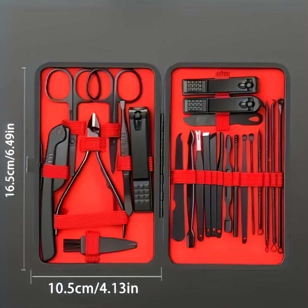 25pcs Professional Nail Clipper Set - Sharp Blades for Accurate Cutting, Sturdy And Long-Lasting Design for Trimming Both Fingernails And Toenails - Achieve Quality Nails at Home with Essential Tools for Comprehensive Pedicure Care