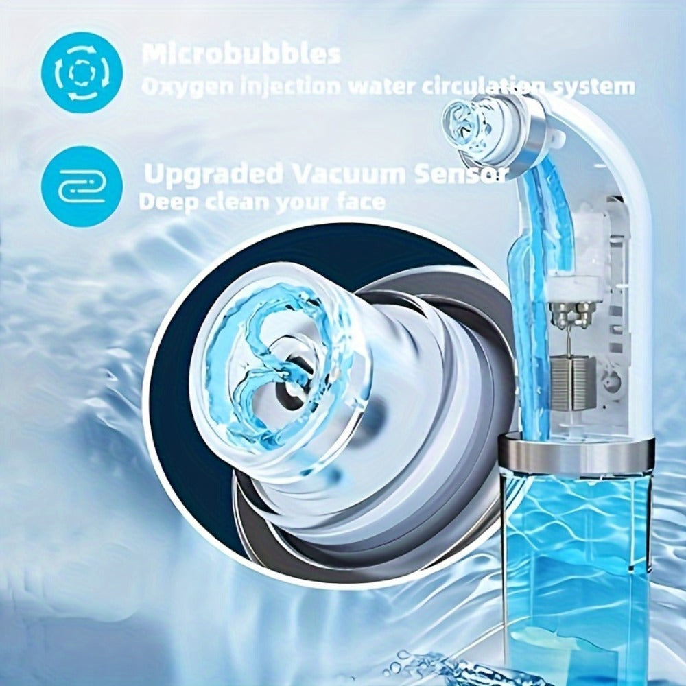 Kit - Pore Cleaning Tool with 6 Accessories And 3-speed Suction Adjustment | USB Charging, Mobile Travel Style, Suitable for Men And Women, Deep Pore Cleaning, Transparent Design.