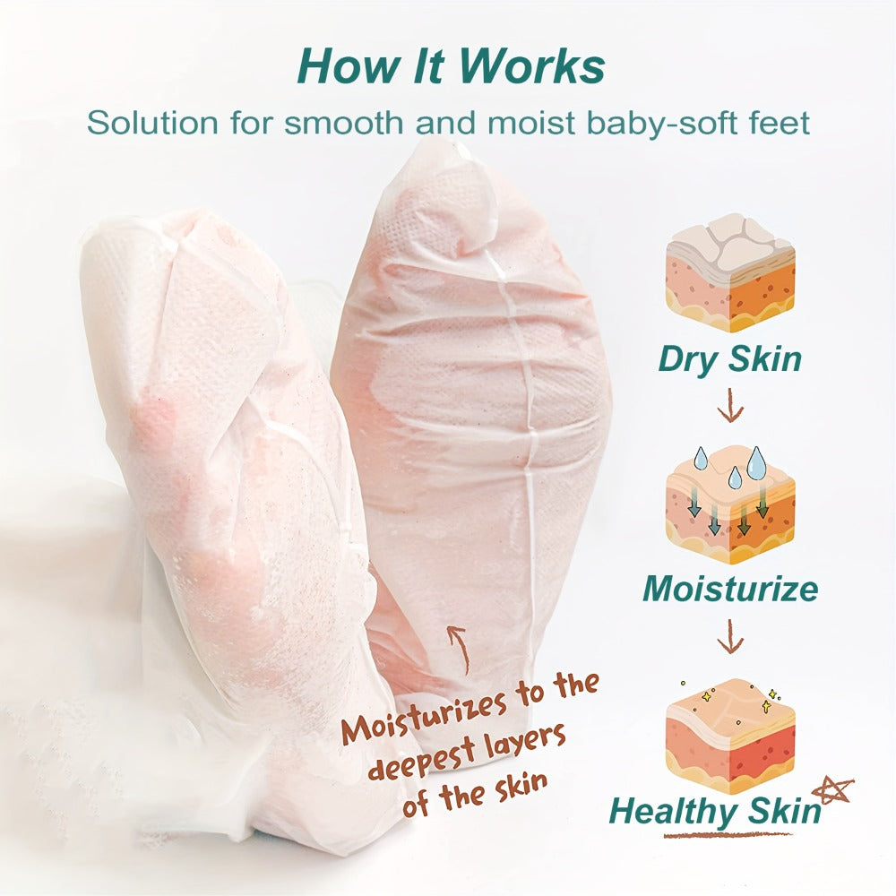 Foot Mask - Exfoliator Off Dead Skin Remover, Firming, Hypoallergenic, for Smoothing, Moisturizing And Brightening Hands And Feet, Reappearance of Tight Skin, Soft Smooth Touch Feet