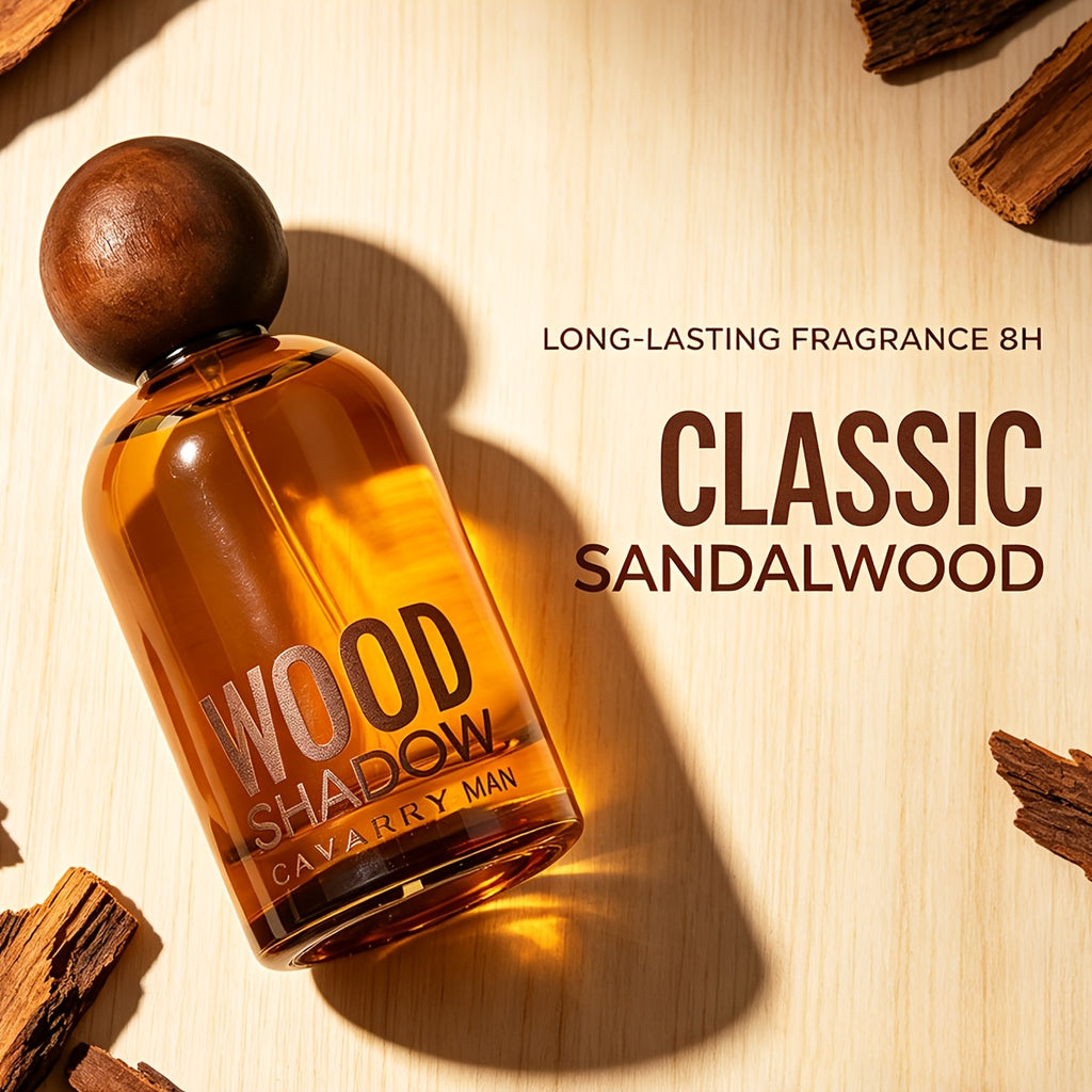 [Men's Wooden Perfume] Classic Men's Wooden Perfume, Designed By Professional Team Of Perfumers, Durable And Strong Sandalwood Fragrance, Suitable For Parties, Business, Fitness, Dating, Dinner - Men's Luxury Gift, Elegant Design, Party Perfume