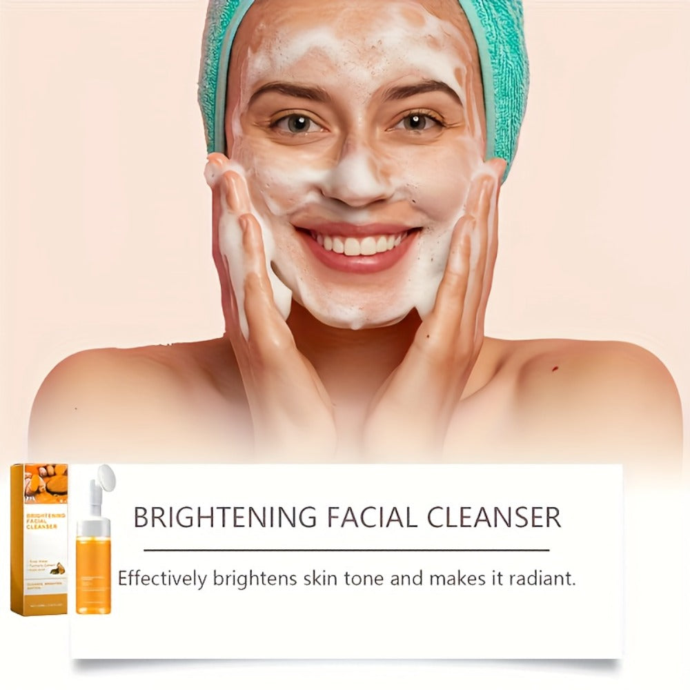 2pcs Turmeric Skincare Facial Cleanser, Controls Oil, Refines Pores, Deeply Cleanses The Face, Moisturizes The Skin, Gently Balances Oil, Rich in Kojic Acid And Turmeric, Suitable for Both Men And Women, The Best Christmas Gift, Travel-Friendly
