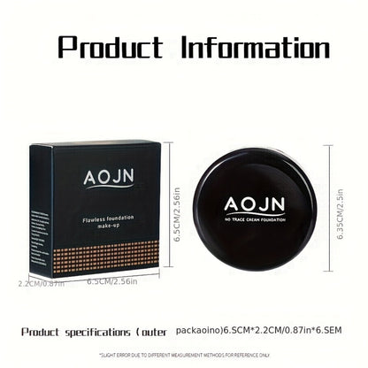 Oil Control Foundation Powder 3 Shades - 24H Full Coverage Waterproof Matte Finish Concealing Pressed Powder for Oily Combination Skin Blemish Pore Minimizing
