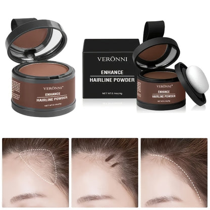 Hairline Shadow Powder Kit with Brush — Instant Waterproof Hairline & Hair Root Concealer | Natural Seamless Finish | 6 Shades for Men & Women